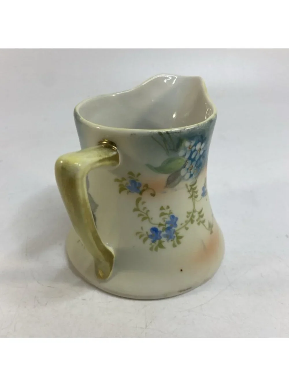 Antique  Nippon Hand Painted Porcelain  Floral Creamer Gold Trim  TE-OK Japan